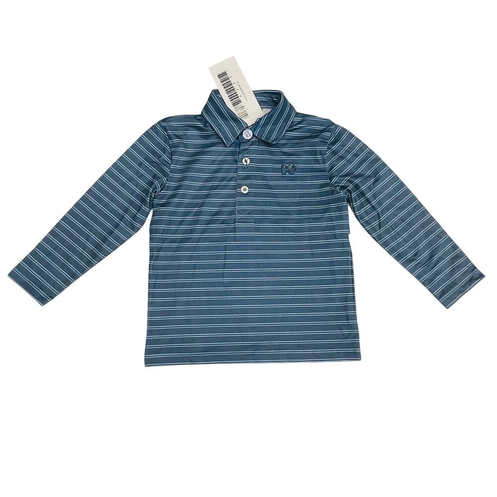 NWT Prodoh Size M (10/12) Blue Stripe Polo